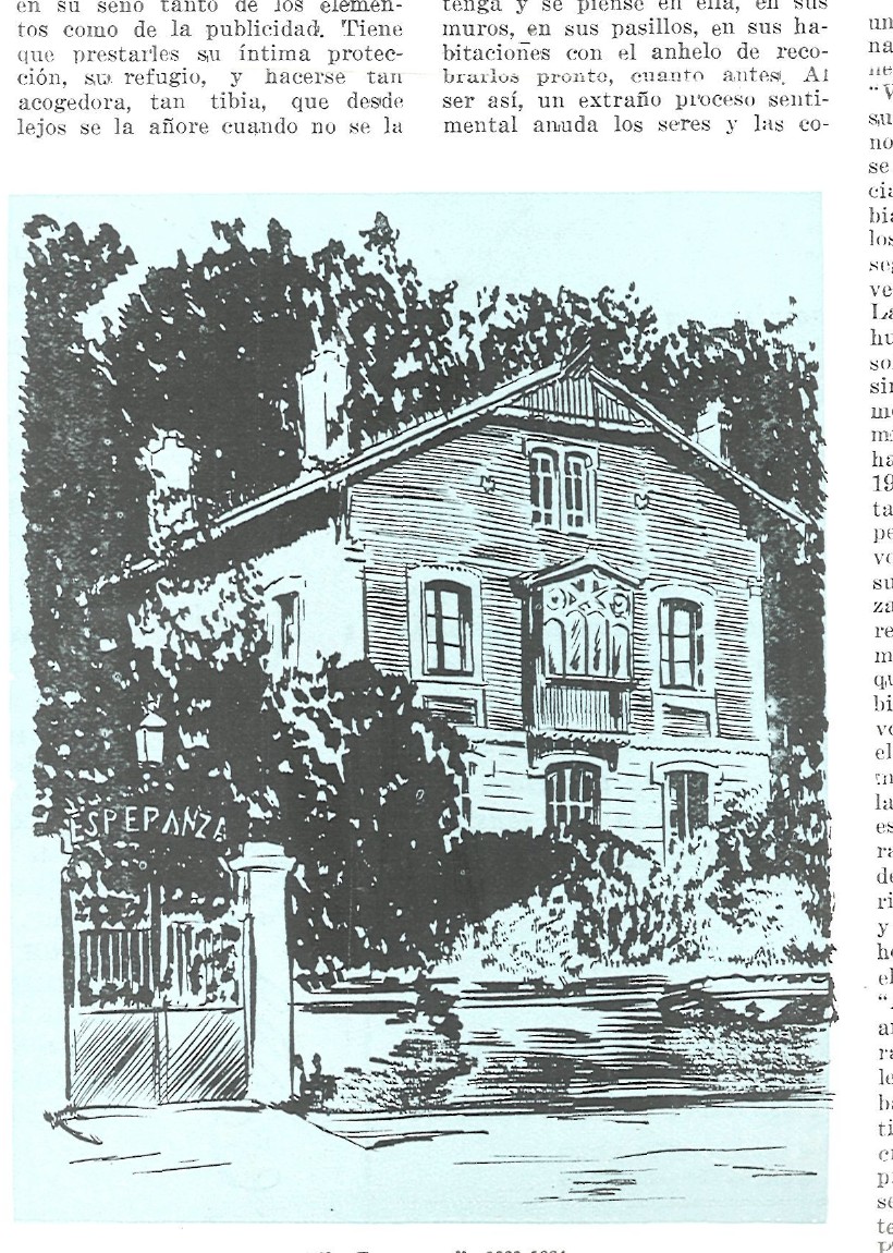 Ilustración publicada de la primera Villa Esperanza, 1880 a 1884